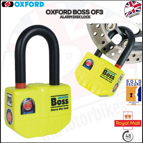 Oxford Boss 14 mm Motorrad Scheibenschloss Alarm stark Motorrad Thatcham Sicherheit