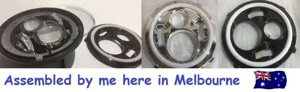 7"Headlights WHITE Halo Flashes AMBER Valiant Chrysler Charger VK CJ Regal Hemi - image 3 of 4