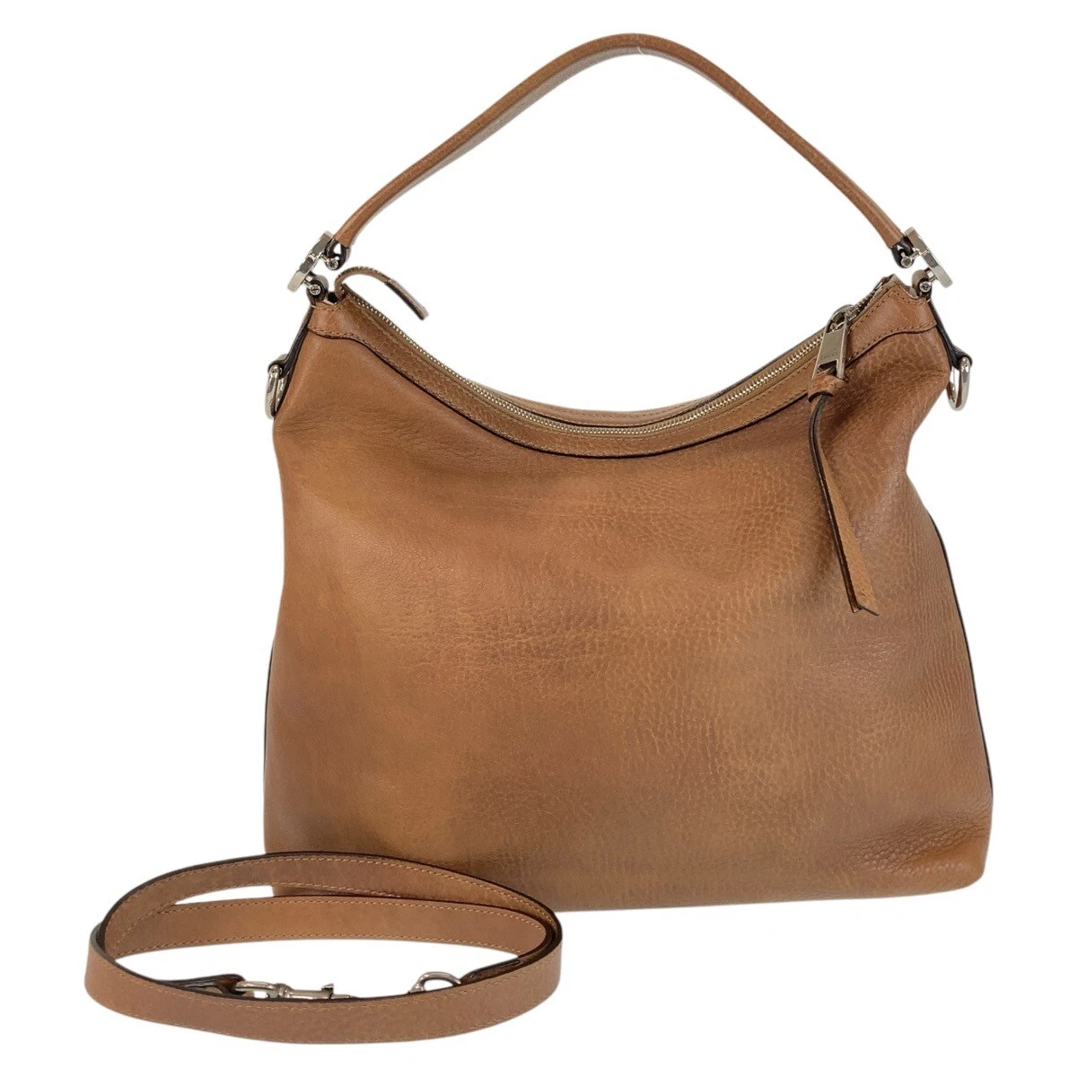 Sac à bandoulière GUCCI à emboîtement 326514 2 voies marron argent cuir matériel