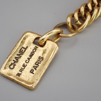 CHANEL Logo 31 Rue Cambon Charm Chain Bracelet Gold France