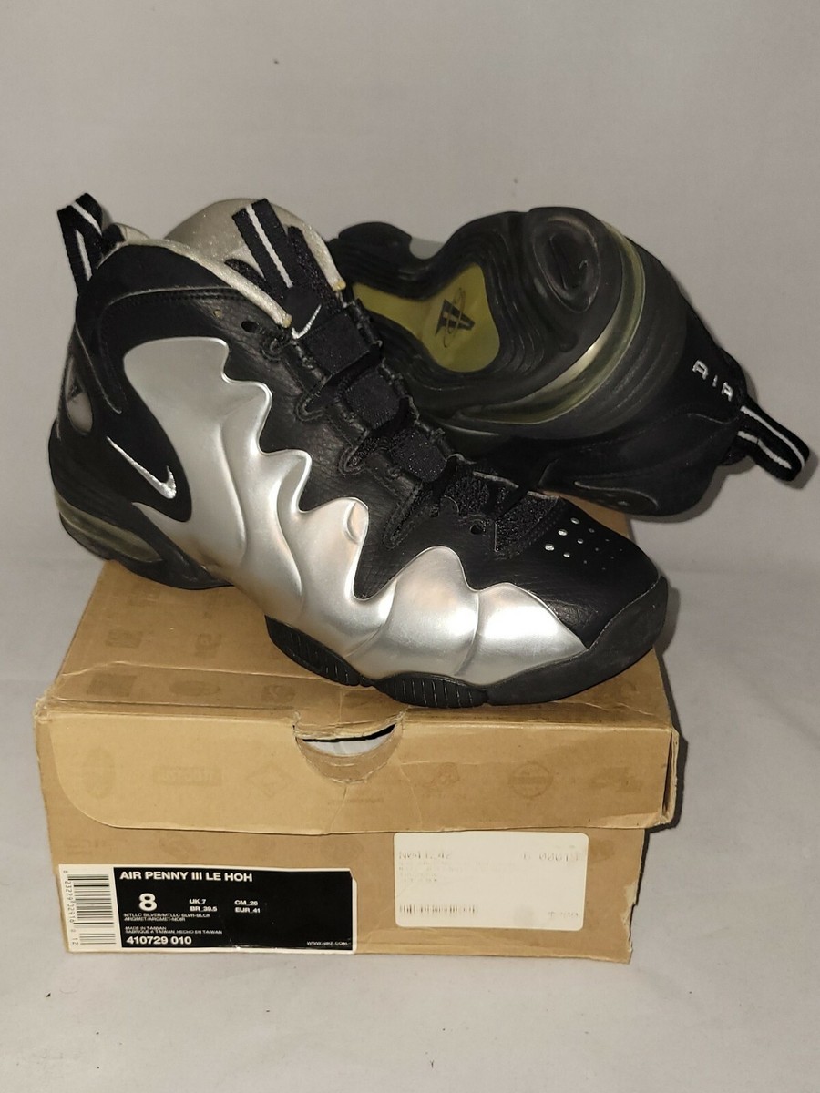 nike air penny 3 black and silver