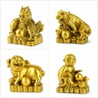 Produktbild von Angoily Goldene Messing Pferdestatue Mit Schatzschale Feng Shui