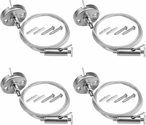 4x Led Ceiling Lighting Light Suspension Cable Rope Wire