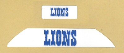 NOS Detroit Lions Throwback Team Name Bumper Decals Riddell VSR4 - 20mil 3M z