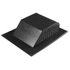 60 sq. in. NFA Aluminum Slant Back Roof Louver Static Vent in Black (Carton of