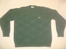 Vintage Men's Chemise Lacoste Green Wool Blend Sweater Size 6