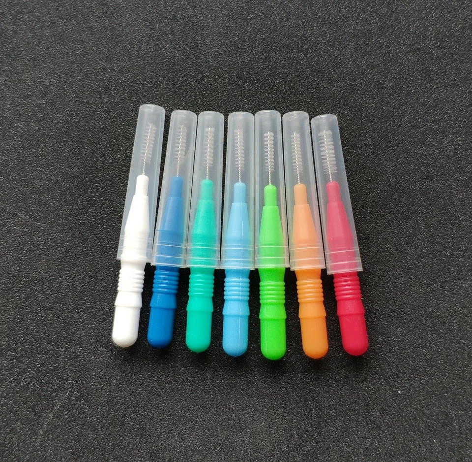 500X Cepillo Interdental Palillos Hilo Diente Cabezal Palillo Limpieza 8 Colores Foto 2 de 4