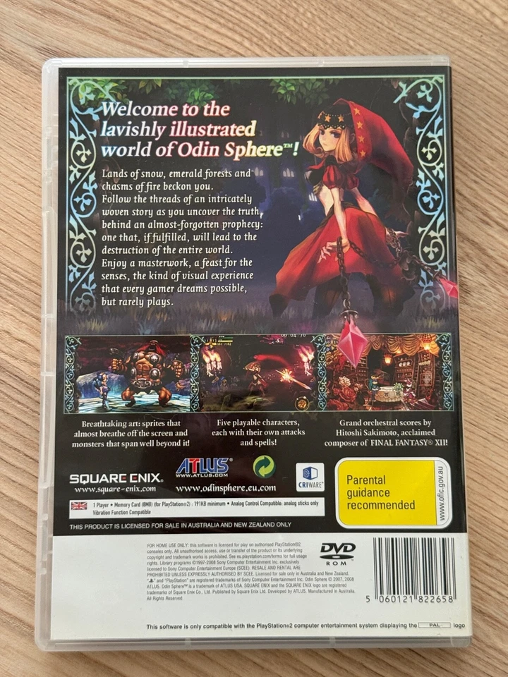 Odin Sphere Playstation 2 PS2 Game 2007 AUS PAL Complete w Manual Rare VGC - Image 2 of 3