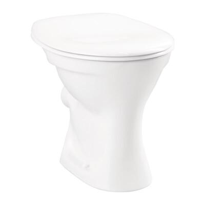 Keramik Standflachspül WC Flachspüler weiß Hygiene Glasur mit Sitz softclose