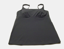 NEW Lands' End Black Tankini Swimsuit Top size 8 NWOT Figure Control