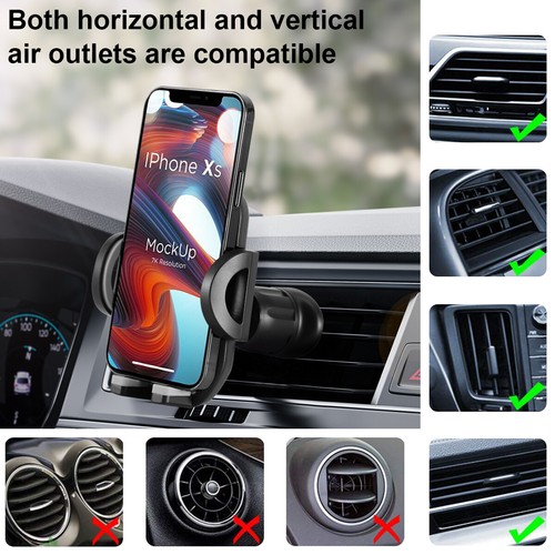 Truck Car Air Vent Phone Holder Stand Mount For iPhone 14 13 12 Samsung Andriod - Zdjęcie 6 z 10