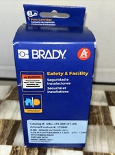 BRADY M4C-375-595-WT-BK Label and Ribbon Cartridge,Vinyl For BMP41.BMP51.M511