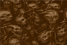 Brown Seamless Ghost Skulls Graphic Decal Vinyl Bike Motorcycle Car Wrap 24x36