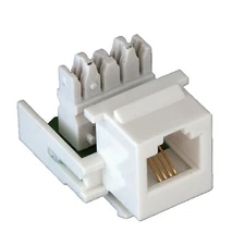  12- RJ11 Cat3 Telephone Keystone Jack DSL/Phone in White