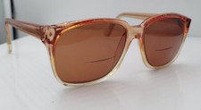 Vintage M-122 Brown Oval Horn-Rimmed Sunglasses Hong Kong FRAMES ONLY