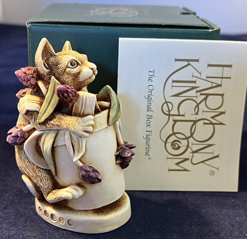 Harmony Kingdom~ ALGENON  ~Cat in Flower Pot~UK Made~NIB~V 1~Nice Color~Pete Sgn