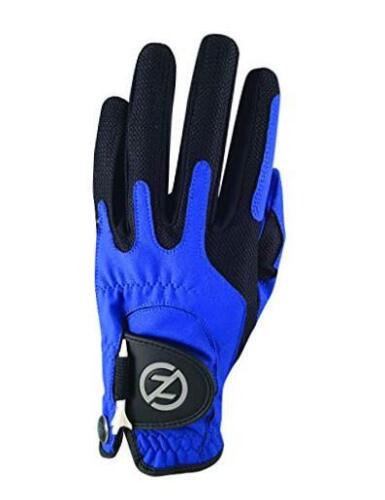  Men's Compression-Fit Synthetic Golf Glove, Universal Fit Blue Left Individual - Picture 1 of 5