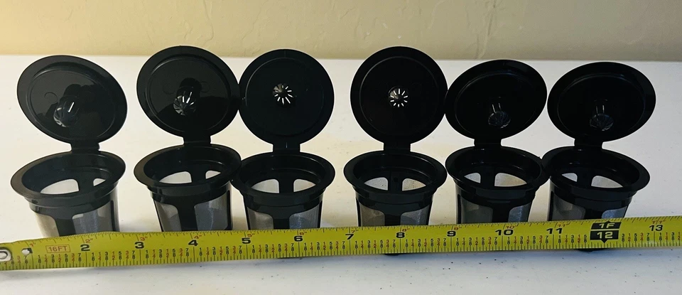 Filtro de café de plástico de acero inoxidable colador de té colador de malla brillante con tapa Foto 3 de 4