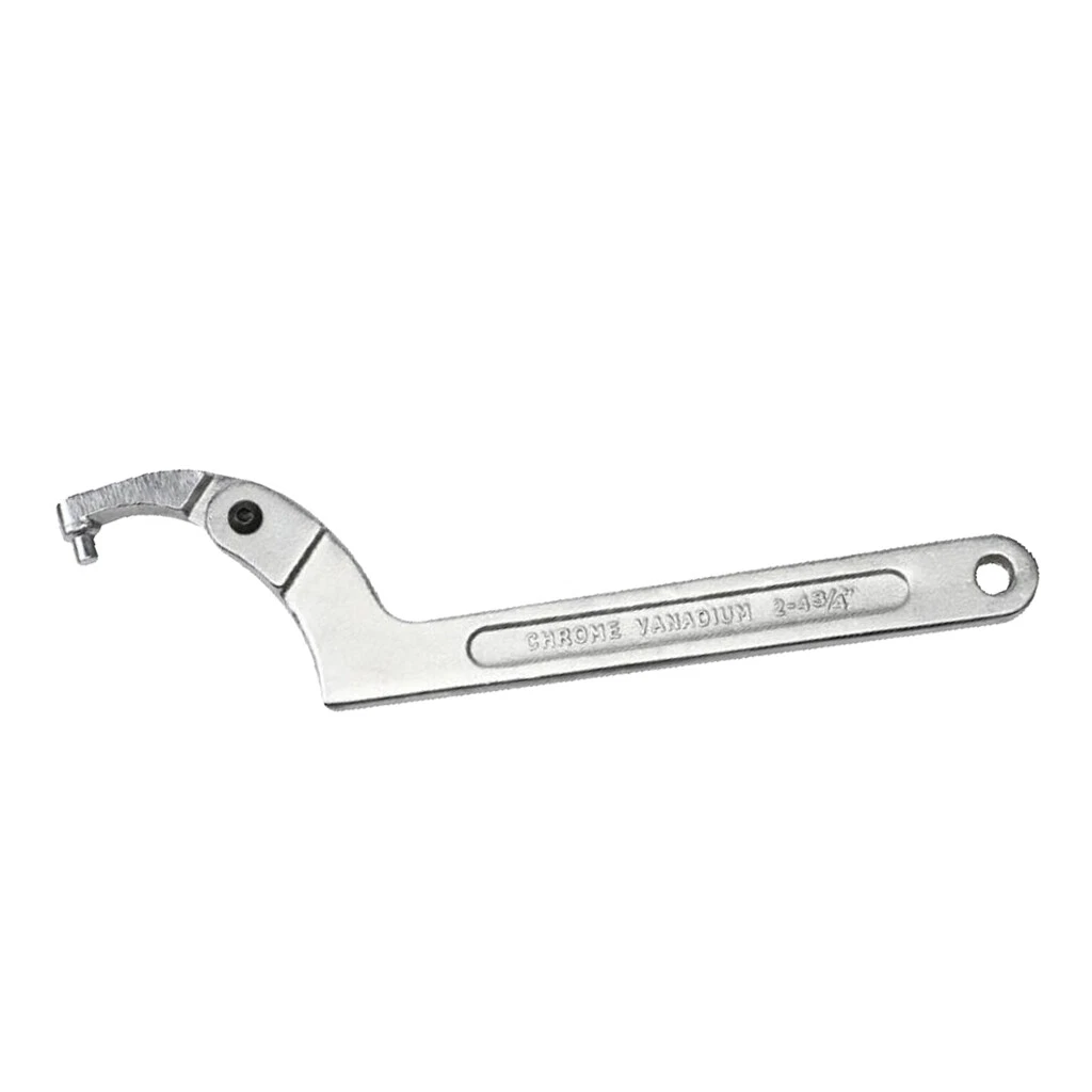 Adjustable Hook Wrench C Spanner 19-51mm Round Head Tool for Nuts