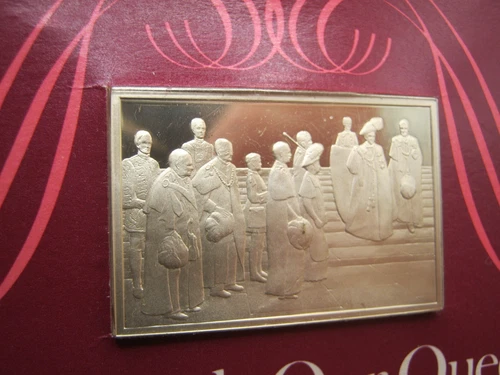 London 1976 Solid Silver Ingot Bullion Bar Queen Elizabeth Jubilee - Sir Winston