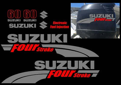 Suzuki 60hp FourStroke Outboard Decal Kit Replacement Decals REMIXB