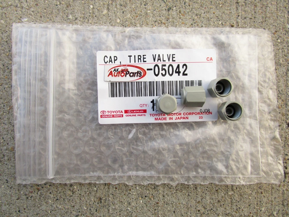 12 - 21 LEXUS RX350 / RX450H TIRE VALVE STEM GRAY PLASTIC CAPS OEM QTY = 4 NEW - Image 3 of 4