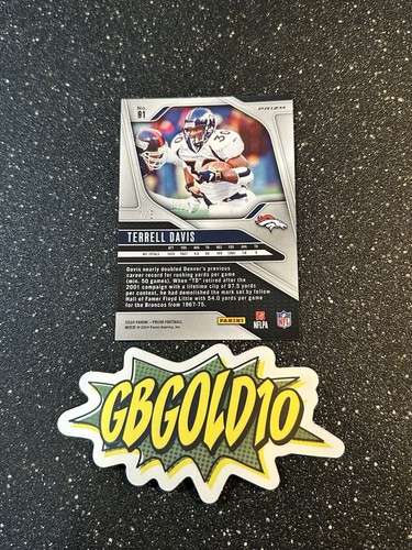 2024 Panini Prizm - #91 Terrell Davis Green Shimmer SSP /5 - Foto 2 di 2