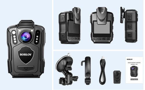 BOBLOV M5 Body Camera 256GB 2K Body Mounted Camera with GPS 15Hours Record IP67 - Picture 12 of 12