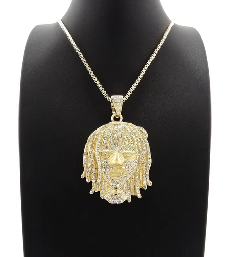 Silver Lil Pump Portrait Pendant & 24" Box, Rope, Cuban Chain Necklace - Bild 7 von 29