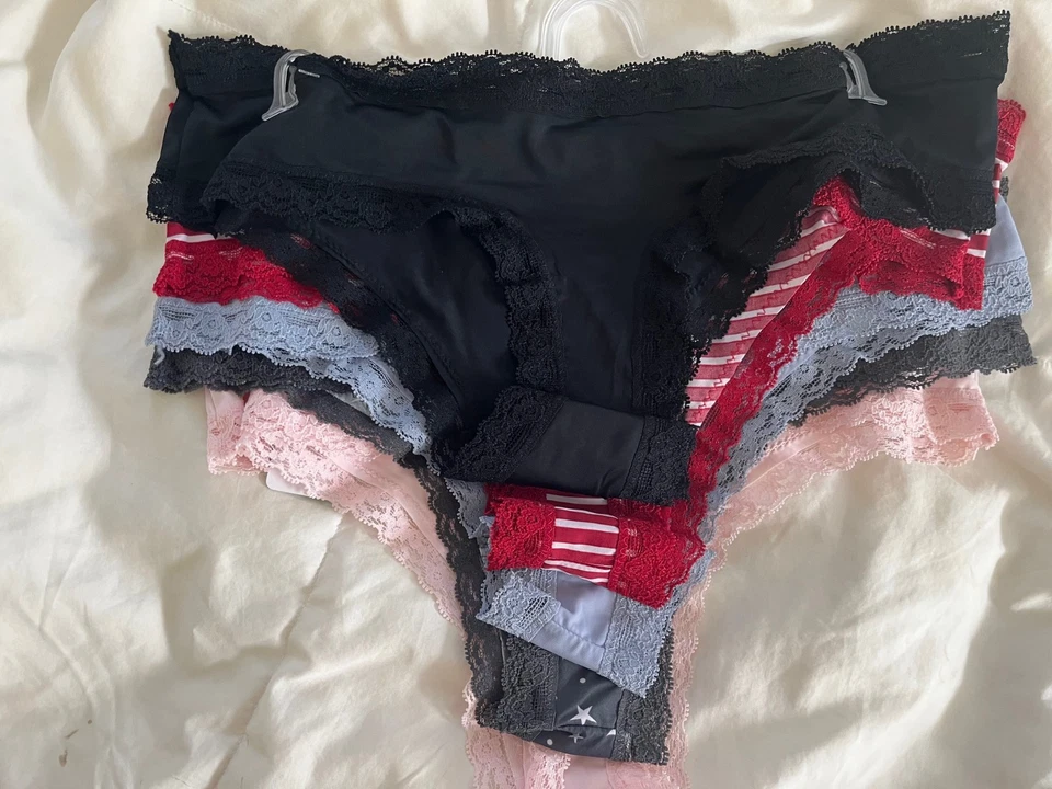 5 Pack L Large Honeydew Ella Thong Panties, Smooth soft nylon spandex - Image 2 of 4