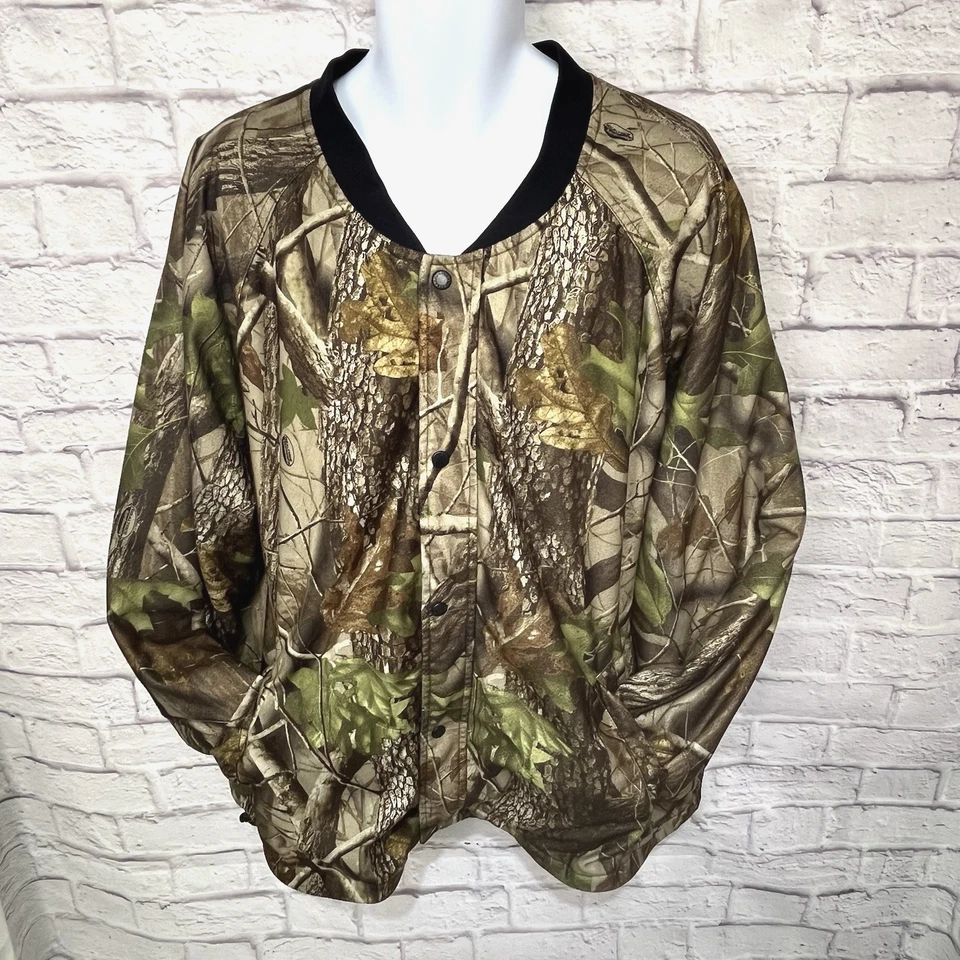Vtg Stearns Dry Wear Camo Snap Jacket Men's Size XX Large Hunting Outdoors - Image 3 of 4