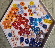 COE 96 Pre Fused Glass Flowers - Little Flower Blossom Assortments 12 