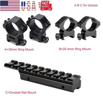 Dovetail Scope Extend Riser Mount Adapter/Low Profile 25.4/30mm Ring Scope Mount