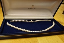Mikimoto Akoya Pearl Necklace  5mm - 5.5mm -  Silver Clasp with Presentation Box