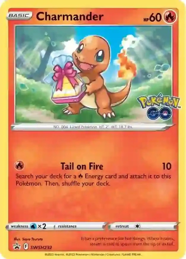 Charmander - SWSH232 - Pokemon Sword & Shield Promo Ultra Rare Holo Card NM