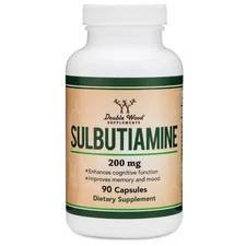 Sulbutiamine, 90 x 200mg Capsules - Memory, Mood, Cognitive Nootropic Supplement