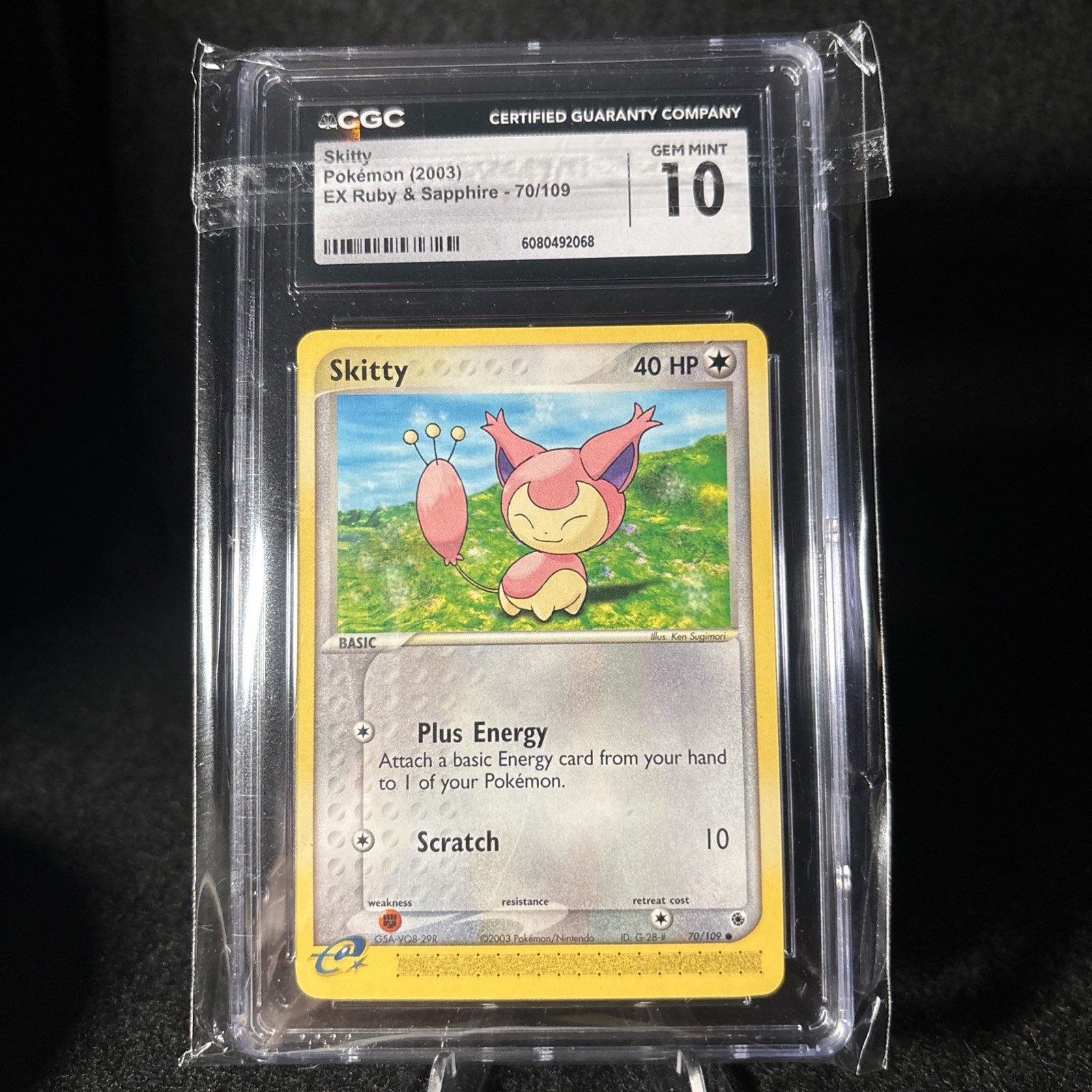 2003 Pokemon EX Ruby & Sapphire Skitty 70/109 Reverse Holo CGC 10 Gem Mint NM