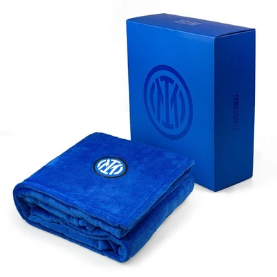 HERMET Plaid Coral Inter F.C. Azzurro Coperta morbida 130x160 cm prodotto ufficiale