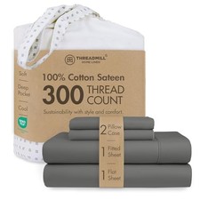 Cotton Sheet Set | 100% Cotton Sheets for Size Bed | Queen Dark Grey Solid