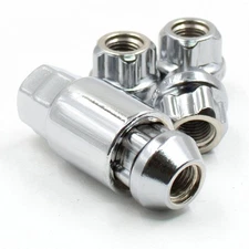 Locking Lug Nuts 12x1.5 Open End Bulge Acorn Wheel Locks Set of 4 + Key