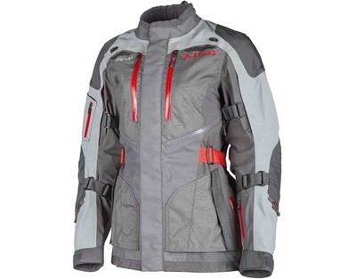 Klim Artemis Motorcycle Riding Jacket Monument Gray Red Womens
