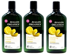 Avalon Organics Clarifying Lemon Shampoo, 11 oz - 3 Pack