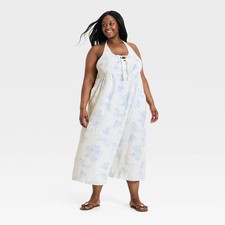Women Printed Maxi Sundress - Universal Thread Cream 2X