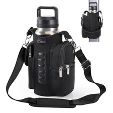 Magnetic Gym Bag Water Bottle Carrier Holder with Phone Neoprene PureBlack