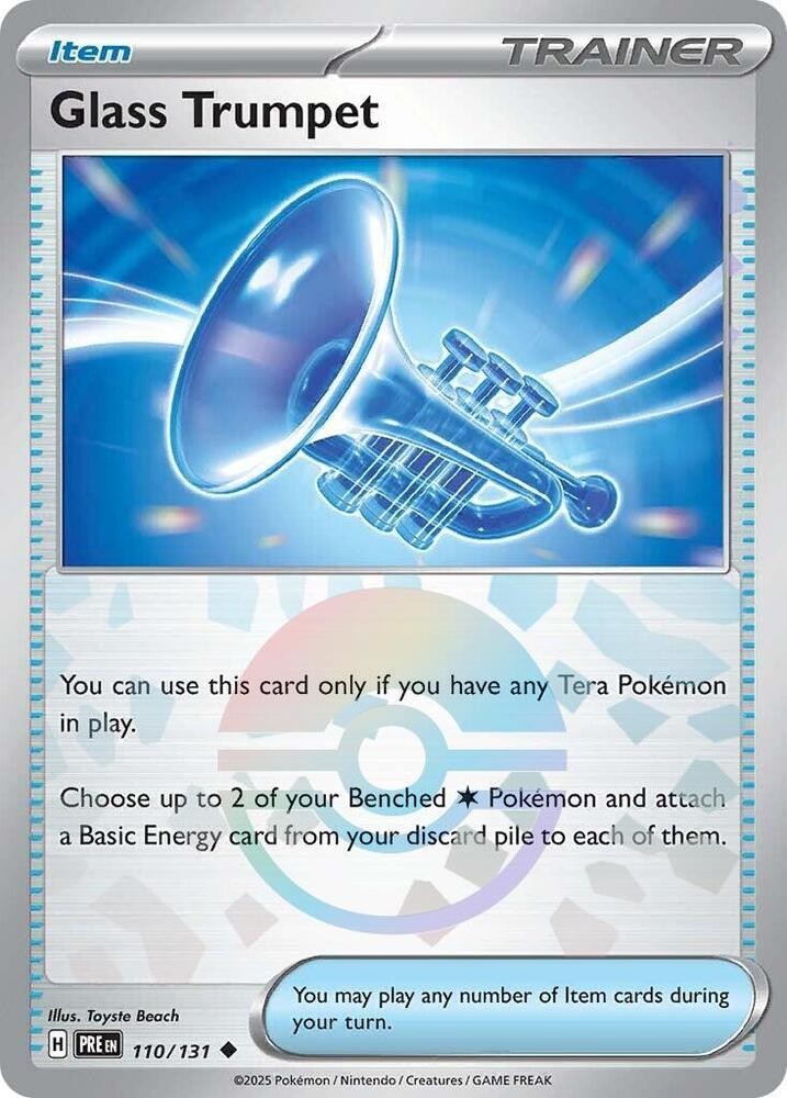 Glass Trumpet (Poke Ball Pattern) Uncommon SV: Prismatic Evolutions 110/131 NM