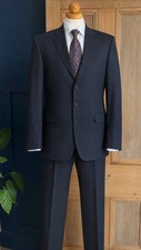 Vintage St Michael M&S Navy Wool Blend Suit 42R 36W Smart Formal Wedding Men’s