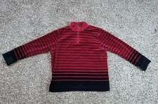 Vintage Womens Liz Claiborne Petite Velour Sweater 3 Quarter Zip