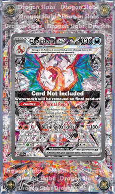 EP Bst TA.effects　MATT BLACK Pokemon Charizard EX 223/197 Obsidian Flames Custom Display Case