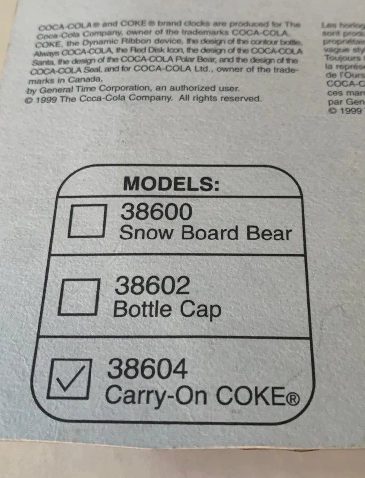 1999 Coca Cola красный брелок часы бутылка крышка формы - Изображение 3 из 3