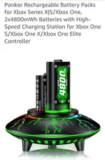 2x4800mWh Rechargeable Batery for Xbox Series X S/One S X/One Elite Controller